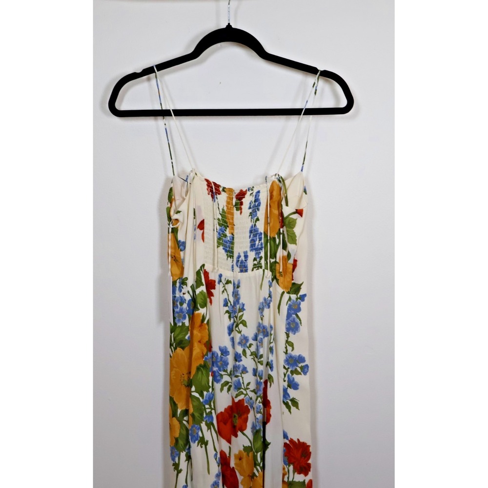 Reformation Dress Size 6 Juliette White Red Floral Formosa - Picture 9 of 13